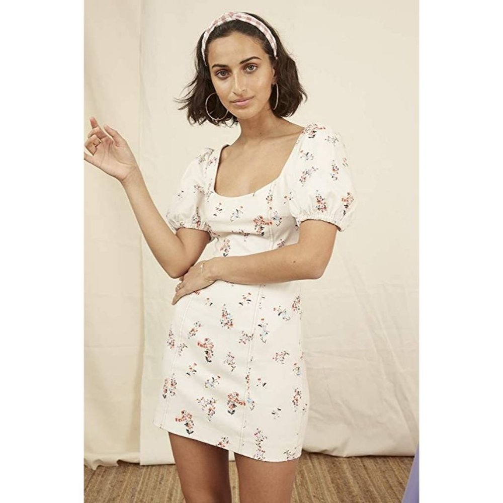 Finders Keepers Frankie Mini Dress Floral Retro Vintage Pin Up Puff Poof Sleeve